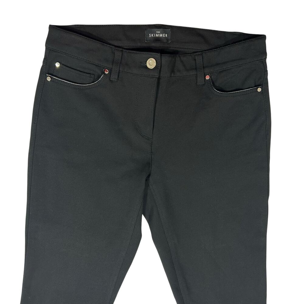 White House Black Market The Skimmer Pants Womens 2 Ankle Black Stretch Ponte